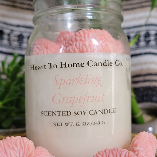 Sparkling Grapefruit Scented Soy Candle, Large